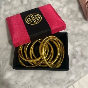 BuDha girl Gold All Weather Bangles - medium